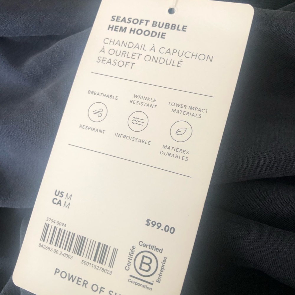 New Athleta. Seasoft bubble, hem hoodie, sweatshirt - Picture 3 of 11